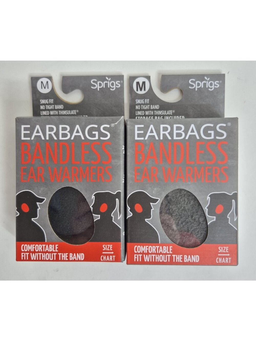 NWT Sprigs Bandless Earbags Ear Warmers Size M